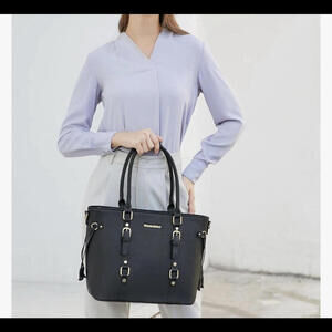 Montana West purse womens black leather tote large medium double handles